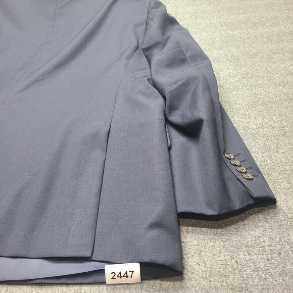 Stafford Blazer Mens 50 Short Classic Fit Wool Blend Travel Suit Jacket - Picture 9 of 10